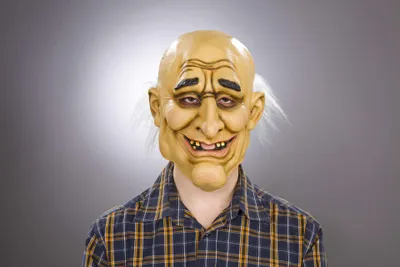 Produktbild von Erwachsenen Maske Latexmaske alter Mann