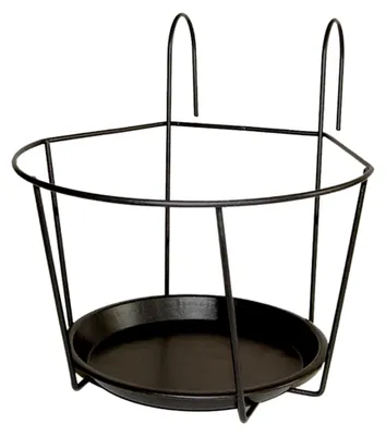 Produktbild von Grau Balkon-Topfaufhänger, groß