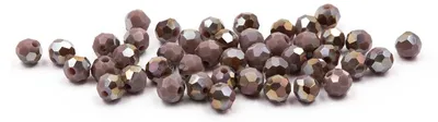 Produktbild von Vintageparts Glasschliffperlen pflaume Perlenglanz 4mm, 30 Stück