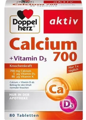 Produktbild von DOPPELHERZ Calcium 700+Vitamin D3 Tabletten
