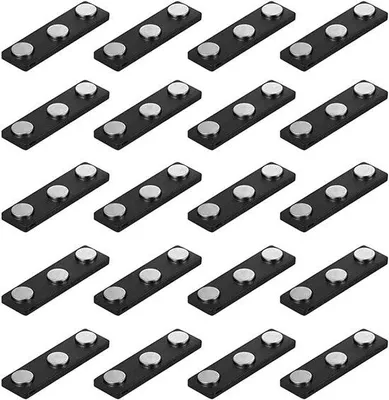 Immagine prodotto di Portanome magnetico - Targhetta magnetica - 20 pezzi - 45 x 13 mm - Nero