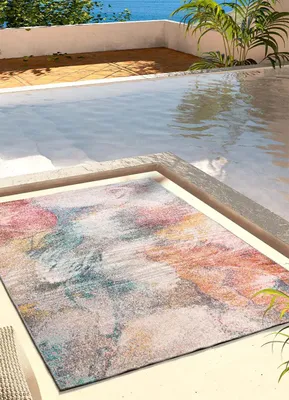 Produktbild von ATTICGO In- & Outdoor-Teppich SAMARA Abstrakt in Mehrfarbig, 80x150 cm