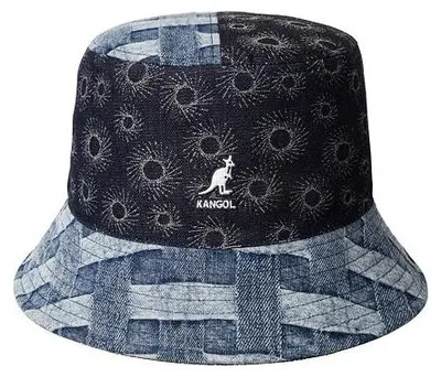 Immagine prodotto di Cappello Kangol - COLLEZIONE TENDENZE - Secchiello in denim patchwork - Blu Picnic