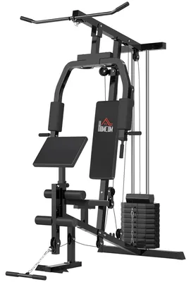 Obrázek produktu pro HOMCOM Posilovací stanice Multigym včetně závaží, kovová, černá
