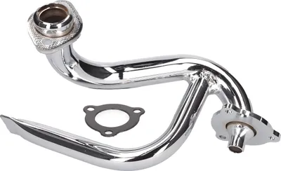 Image de Collecteur d'échappement chromé avec tube de Pitot et étrangleur pour Aprilia SX, RX, Derbi Senda, Gilera RCR, SMT