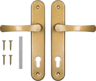 Produktbild von ADGO Türknauf 90 mm Schlosseinsatz Gold Für Türen Rechteckige Rosette