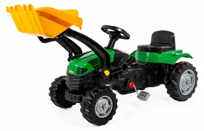 Produktbild von Trettraktor mit Schaufel grün, Kinder Traktor ab 3 Jahre, Traktor zum draufsitzen