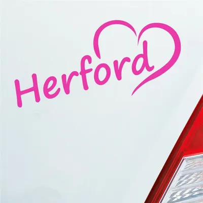 Produktbild von Auto Aufkleber Herford Herz Stadt City Liebe Love Heimat 18x8 cm Pink Sticker Heckscheibenaufkleber