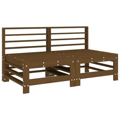 Produktbild von vidaXL Garten-Mittelsofas 2 Stk. Honigbraun Massivholz Kiefer