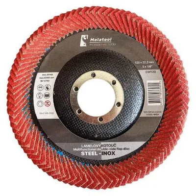 Produktbild von Doppelseitige Lamellenschleifscheibe Molatool Keramik 125 mm P120
