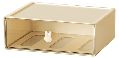 Produktbild von Schreibtisch Organizer mit 1 Großer Schublade - Stapelbare Kunststoff Aufbewahrungsbox für Büro und Kosmetik