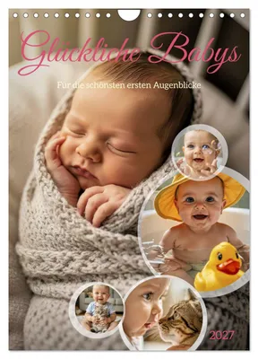 Productafbeelding van Gelukkige baby's (wandkalender 2027, formaat DIN A4, staand), CALVENDO maandkalender