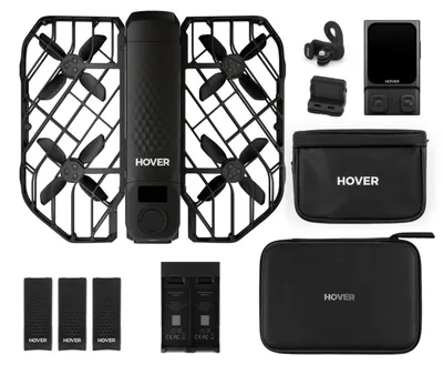 Produktbild von HOVERAir X1 Pro Ultimate, 4 Rotoren, 12 MP, 1000 m, SD, 1920 mAh, Schwarz