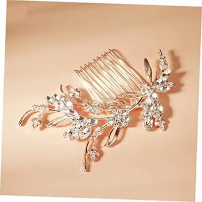 Produktbild von Kristallhaarkamm für Hochzeit Brautschmuck mit Strass Kopfschmuck für Frauen und Mädchen Elegant