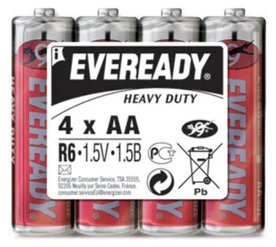 Obrázek produktu pro Energizer Eveready 4xAA, Baterie na jedno použití, AA, 4 kusů, Červená, Cylindrický