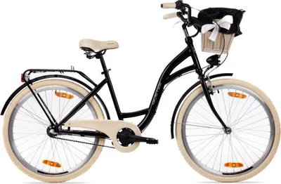 Produktbild von Goetze Style 26 Zoll Damen Citybike, 3-Gang Shimano Nabenschaltung, Tiefeinstieg mit Rücktrittbremse, Komfort-Damenfahrrad mit Korb