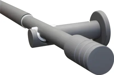 Produktbild von Gardinia Elba Zylinder 1-Lauf Ø 16/19 mm steingrau 190 - 340 cm