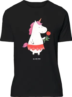 Produktbild von Mr. & Mrs. Panda T-Shirt Einhorn Dame - Schwarz - Geschenk, Lustiges, Motiv, Unicorn, Oversize, Frau, Einhörner, Bachelor, Shirt, Abfuhr, Tshirt