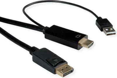 Immagine prodotto di ROLINE Cavo HDMI UltraHDTV - DisplayPort ST/ST nero 1m
