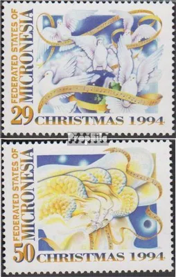 Produktbild von Briefmarken Mikronesien 1994 Mi 395-396 (kompl.Ausg.) postfrisch Weihnachten