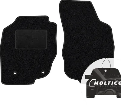 Produktbild von moto-MOLTICO Vorne Fußmatten Auto Velours Autoteppiche Schwarz Automatten Set 2-teilig passend für Toyota Hilux 2006-2015