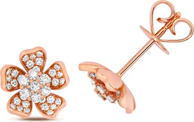 Produktbild von Atemberaubende 18 Karat (750) Rotgold Damen - Diamant Paar Ohrstecker Brillant-Schliff 0.48 Karat G - VS - 10mm*10mm; TRS1570218KR