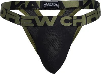 Produktbild von Andrew Christian - Herren Strings -  ALMOST NAKED® Moisture Control V-Thong Black - Schwarz - 1 x Größe M