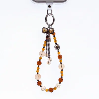 Produktbild von Crong Phone Charm - Lanyard-Telefonanhänger (Gold Bow)
