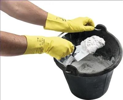 Produktbild von Chemikalienhandschuhe AlphaTec 87-190 Gre 9,5-10 gelb PSA-Kategorie III