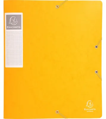 Produktbild von Exacompta 10x Archivbox Rücken 60mm Karton + 3 Klappen Gummizug A4 Gelb 16006H