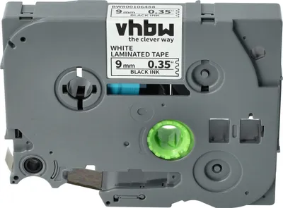 Produktbild von vhbw Schriftband-Kassette Ersatz für Brother TZ-221, TZE-221 für Etiketten-Drucker 8m x 9mm Schwarz auf Weiß