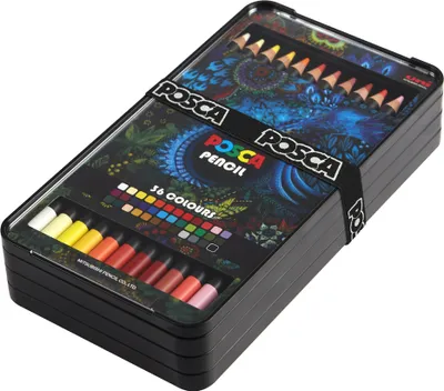 Produktbild von POSCA Bunstifte PENCIL KPE200 36er Metalletui