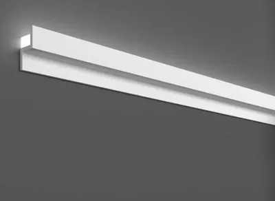 Produktbild von PROVISTON | Lichtleiste | Indirekte Beleuchtung | Deckenleiste | 22 x 40 x 2000 mm | Polymer | Weiß | Hochwertig | Stuckleiste | Modern | Robust | Langlebig | Stoßfest | 2 Meter