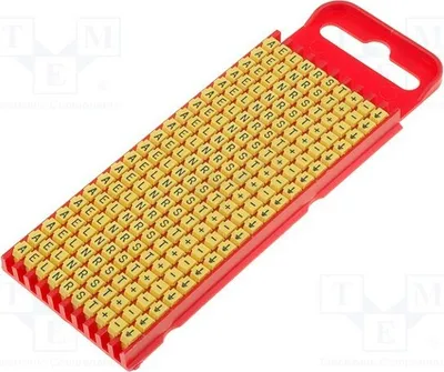 Immagine prodotto di 200 etichette gialle per cavi e conduttori, modello 561-01994, adatte per cavi con diametro da 2 a 2,8 mm