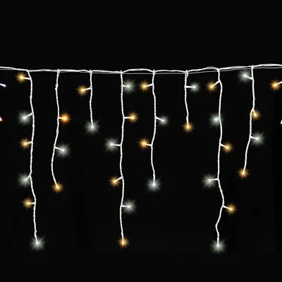 LED-Lichterkette Eisregen, 240 LEDs, 6 m, warmweiß/kaltweiß, Timer