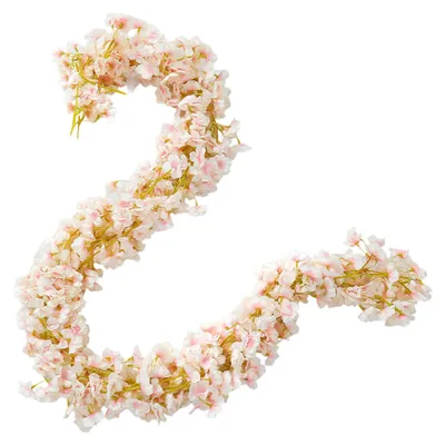Produktbild von 70,8 Zoll lange künstliche Kirschblütengirlande aus rosa Kunstseide für Zuhause, Hochzeit, Gartenparty und Bogendekoration