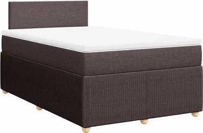 Produktbild von vidaXL Boxspringbett mit Matratze Dunkelbraun 120x200 cm Stoff