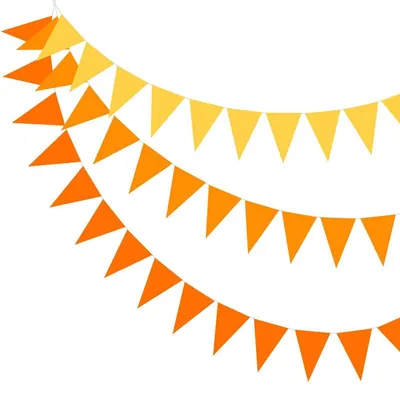 Produktbild von Wimpelbanner 49ft Filzstoff Girlande 30 Flaggen Gelb/Orange
