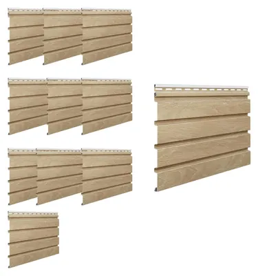 Zdjęcie produktu dla Panele elewacyjne VILO Fronto – okładzina elewacyjna z PVC o wyglądzie lamelowym – 295 x 25 cm – 10 sztuk – dąb