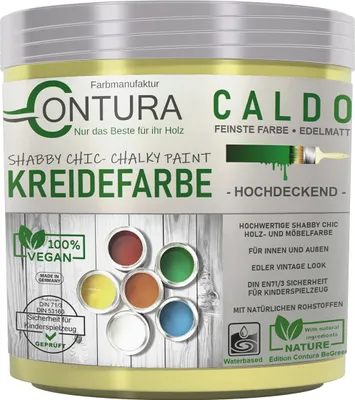 Produktbild von Contura BeGreen 250ml. Kreidefarbe Shabby Chic Möbellack - 14 Gelbfieber