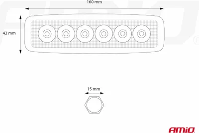Obrázok produktu pre AMiO Pracovné LED svetlo AWL01 6 LED FLAT 9-60V