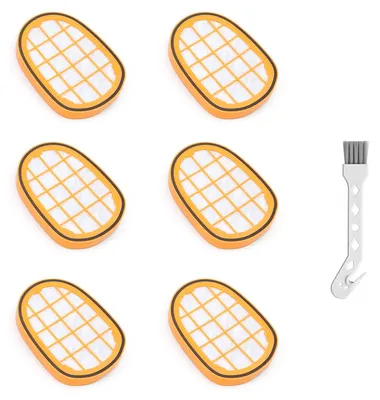 6 Ersatzfilter für Philips SpeedPro Max, waschbar, mit Bürste