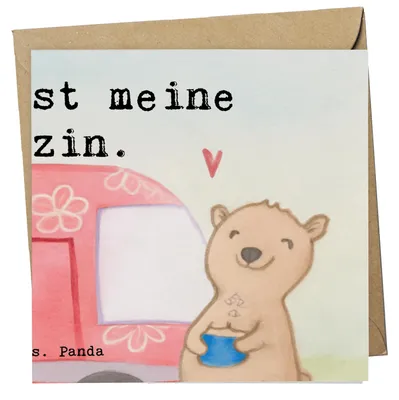 Produktbild von Mr. & Mrs. Panda Glückwunschkarte Bär Camper Design - Weiß - Geschenk, Grußkarte, Klappkarte, Campingplatz, anlasskarte, Urlaub, doppelkarte, faltkarte, Campen, Wohnmobil