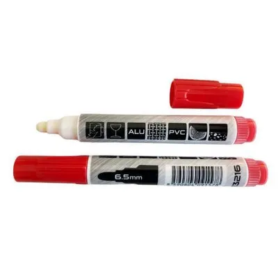 Zdjęcie produktu dla marker permanentny czerwony 4-6,5mm