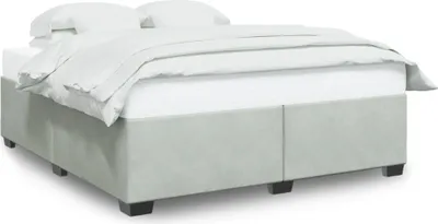 Zdjęcie produktu dla Maison Exclusive – rama łóżka bez materaca Jasnoszary 200 x 200 cm Aksamit