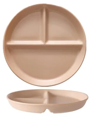 Imagen del producto de Plato de porcelana con 3 compartimentos para controlar las porciones