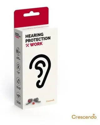 Zdjęcie produktu dla Crescendo Hearing Protection 12502005, Douszny, Szary, Termoplastyczny elastomer, 24 dB