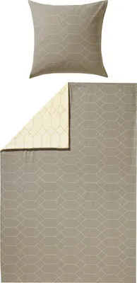 Produktbild von REDBEST Wendebettwäsche taupe 1x 135x200 cm + 1x 80x80 cm