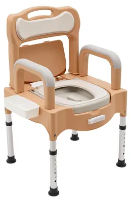 Immagine prodotto di Sedia da bagno, regolabile in altezza, braccioli rimovibili, color cioccolato