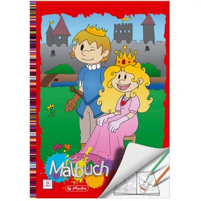 Produktbild von herlitz Malbuch - DIN A4 - 3 Motive sortiert - 24 Blatt